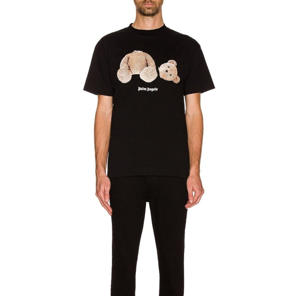Palm Angels Bear Classic Tee in Black Short Sleeve